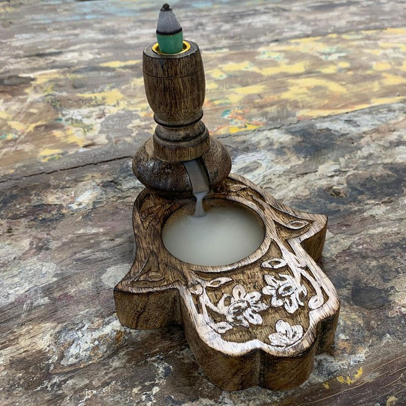 Backflow Wierook Brander - Mangohout - Small - Hamsa