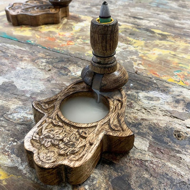 Backflow Wierook Brander - Mangohout - Small - Hamsa