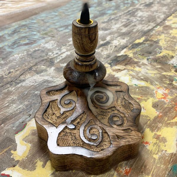 Backflow Wierook Brander - Mangohout - Small- Tree of Life