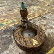 Backflow Wierook Brander - Mangohout - Small - Brass Buddha