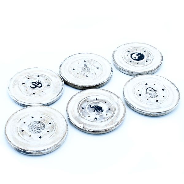 Wierookhouder - White Wash - Kegel Schijf