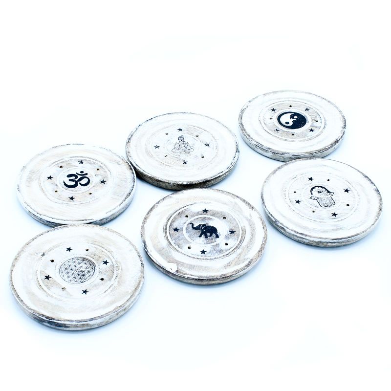 Wierookhouder - White Wash - Kegel Schijf