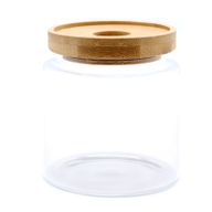 Glazen Voorraadpotten met Bamboo Deksel - 10cm