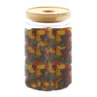 Glazen Voorraadpotten met Bamboo Deksel - 15cm