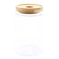 Glazen Voorraadpotten met Bamboo Deksel - 15cm