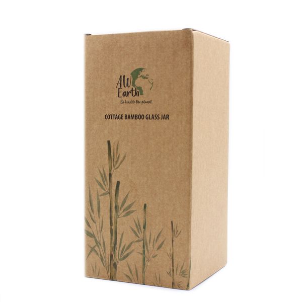 Glazen Voorraadpotten met Bamboo Deksel - 20cm