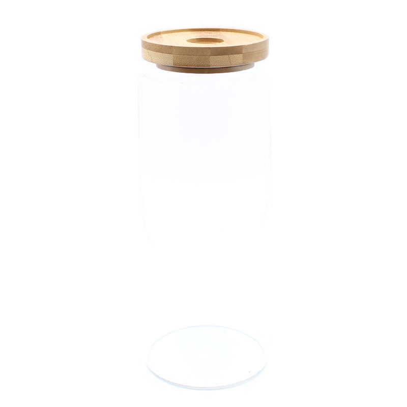 Glazen Voorraadpotten met Bamboo Deksel - 25cm