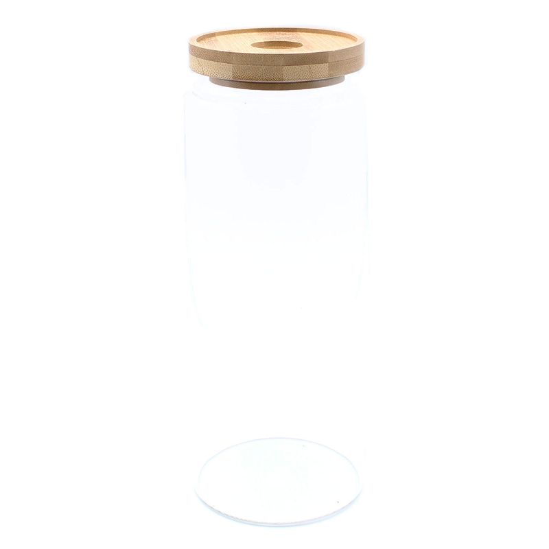 Glazen Voorraadpotten met Bamboo Deksel - 20cm