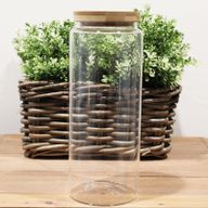 Glazen Voorraadpotten met Bamboo Deksel - 25cm