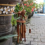 Bamboo Windgong - Natuurlijke Afwerking - Draak - L 115cm Buislengte 35cm
