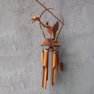 Bamboo Windgong - Natuurlijke Afwerking - Draak - L 115cm Buislengte 35cm