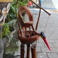 Bamboo Windgong - Natuurlijke Afwerking - Moeder en kuikens -