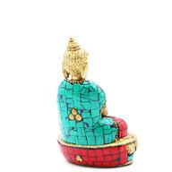 Geelkoper Boeddhabeeld  - Amitabha - 9.5 cm