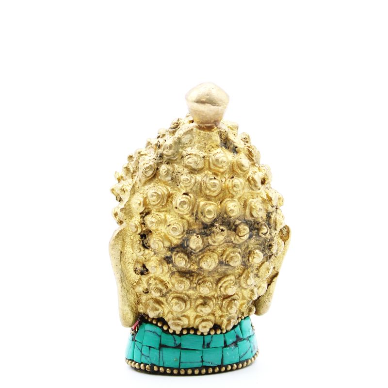 Geelkoper Boeddhabeeld  - Mid Hoofd- 8 cm