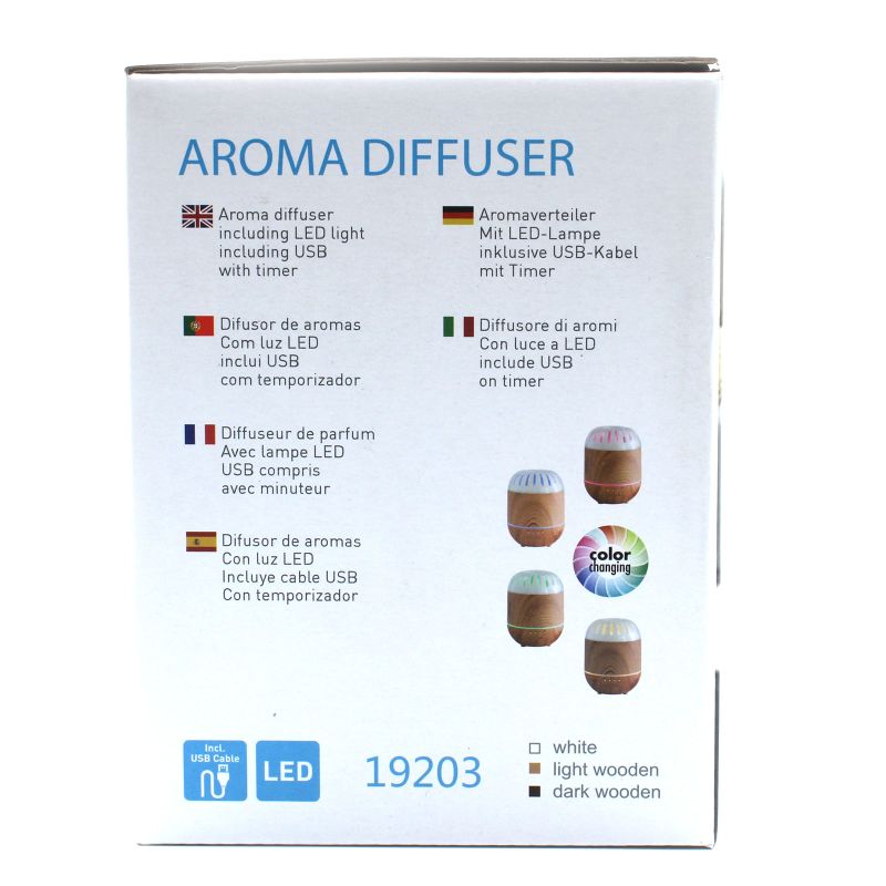Aroma Verstuiver - Palermo - USB - Wisselende Kleuren - Timer