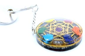 Orgonite Power Sleutelhangers - Ronde Zeven Chakra