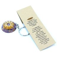 Orgonite Power Sleutelhangers - Amethist Mandala Harten