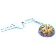 Orgonite Power Sleutelhangers - Amethist Mandala Harten