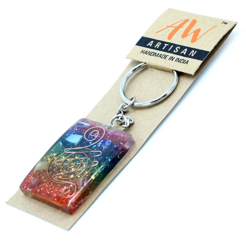 Orgonite Power Sleutelhangers - Koper en Chakra Huisbescherming