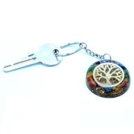 Orgonite Power Sleutelhangers - Edelstenen Chakra Levensboom
