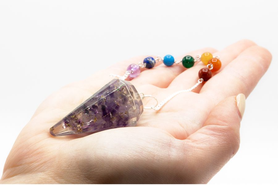 Orgonite Power Chakra Pendel - Amethist