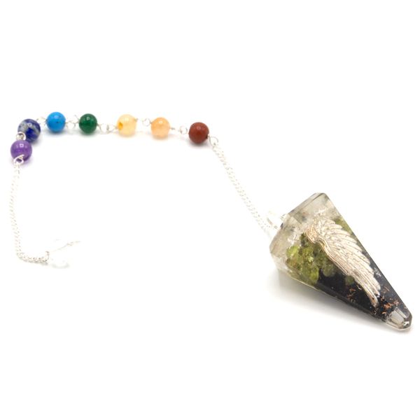 Orgonite Power Chakra Pendel - Engelen Vleugels