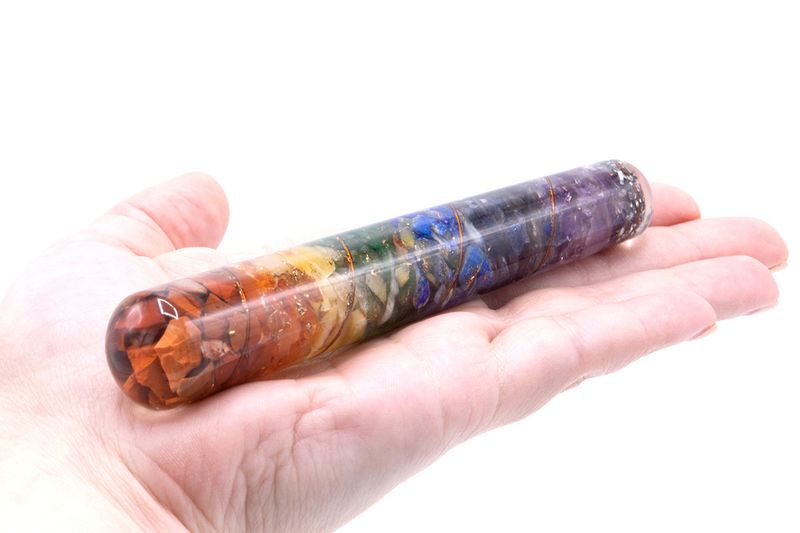 Orgonite Chackra en Koperen Genezings Staaf - 140mm x 30 mm