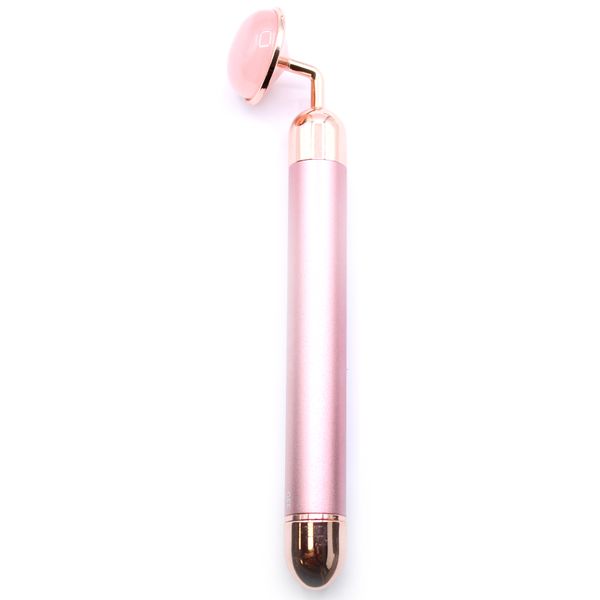 Edelsteen Vibratie Gezichts Massager - Roze Kwarts