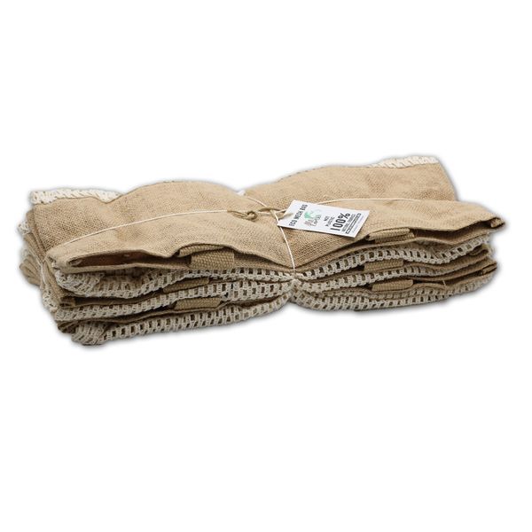 Nettas van puur zacht jute en katoen - Naturel