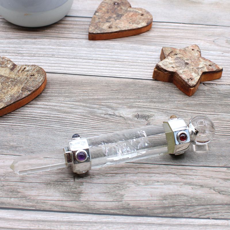 Zeshoekige Crystal Healing Wand - 12cm - Bergkwarts
