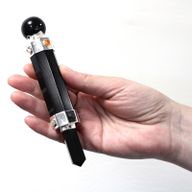 Zeshoekige Crystal Healing Wand - 12cm - Zwarte Agaat