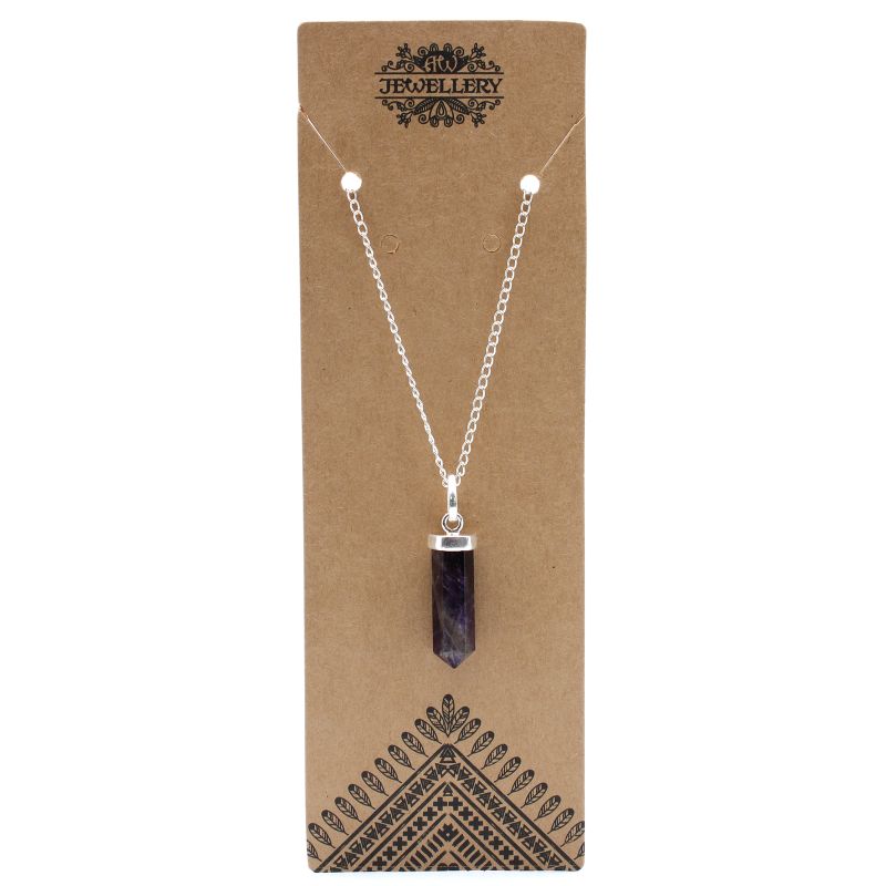 Edelsteen Punt Hanger - Amethist