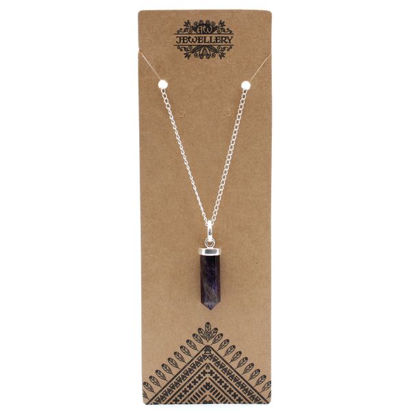 Edelsteen Punt Hanger  - Amethist