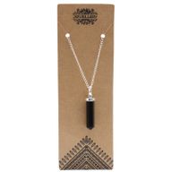 Edelsteen Punt Hanger  - Zwarte Agaat
