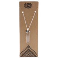 Edelsteen Platte Punt Hanger - Rotskwarts