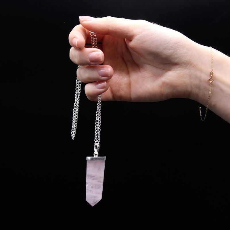 Edelsteen Platte Punt Hanger - Zwarte Agaat