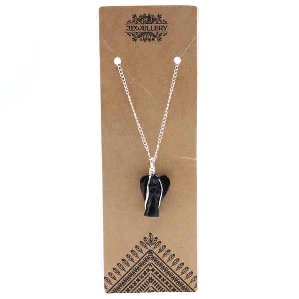 Edelsteen Beschermengel Hanger - Black Agate