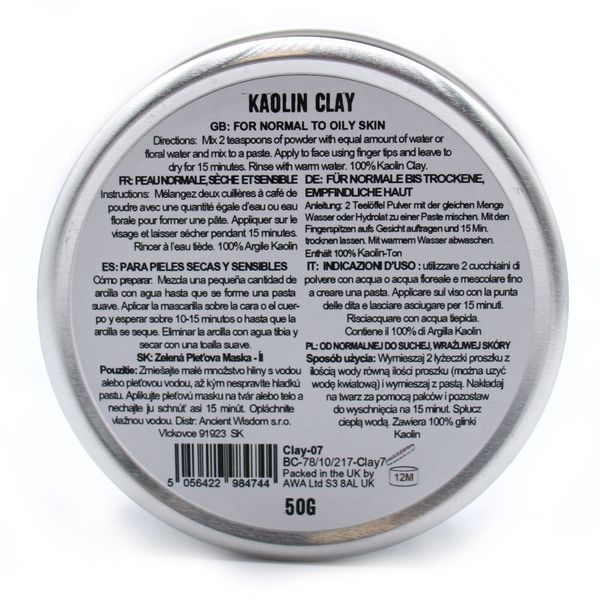 Gezichtsmasker - Kaolien - Klei Poeder - 50gr