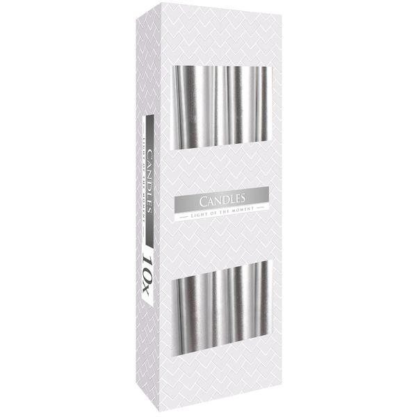 Gotische Kaarsen - Zilver Metallic