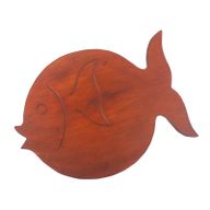 Albasia Houten Plantenstandaard - Vis - Terracotta