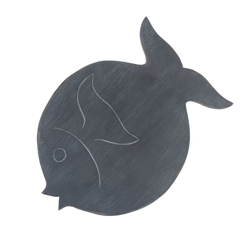 Albasia Houten Plantenstandaard - Vis  - Greywash