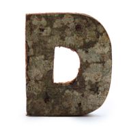 Rustieke Schors Letter - D  - 7cm