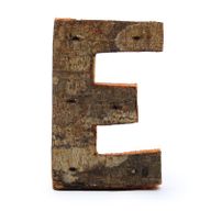 Rustieke Schors Letter - E  - 7cm