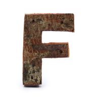 Rustieke Schors Letter - F  - 7cm