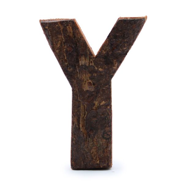 Rustieke Schors Letter - Y - 7cm