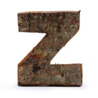 Rustieke Schors Letter - Z - 7cm