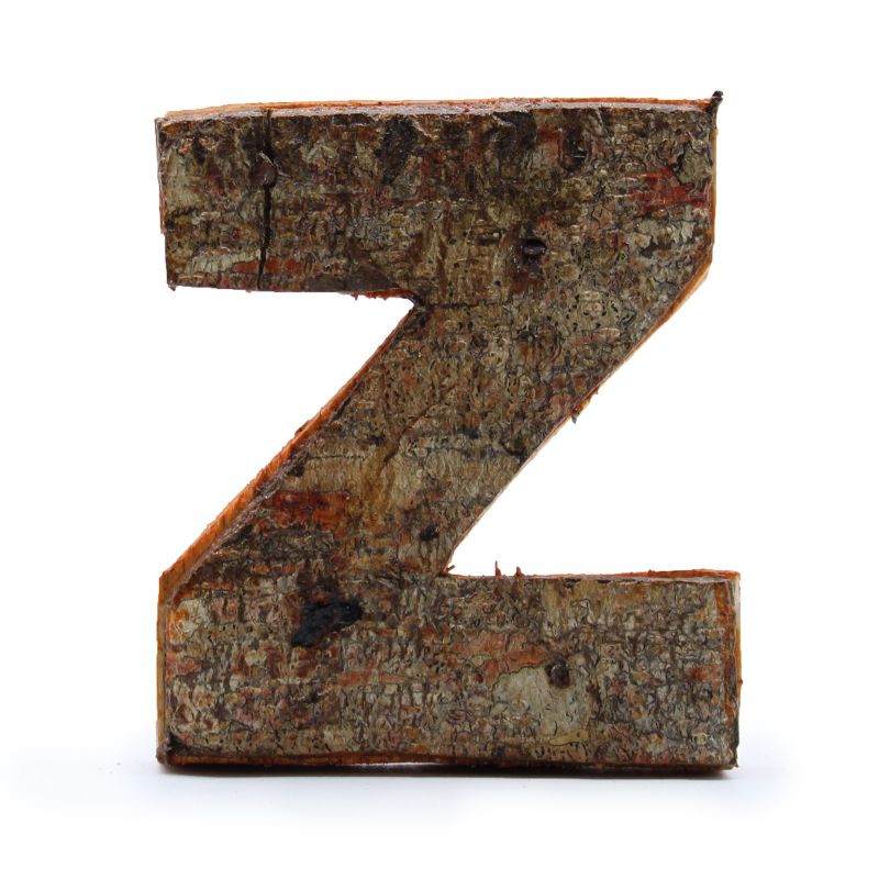 Rustieke Schors Letter - Z - 7cm