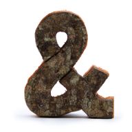 Rustieke Schors Letter - & - 7cm