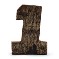 Rustieke Schors Nummer - 1 - 7cm