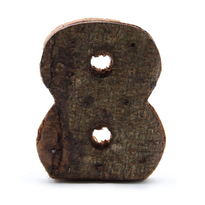 Rustieke Schors Nummer - 8 - 7cm